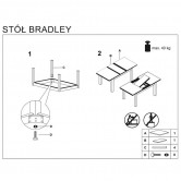 Стол обеденный BRADLEY и стулья K282 (4 шт)