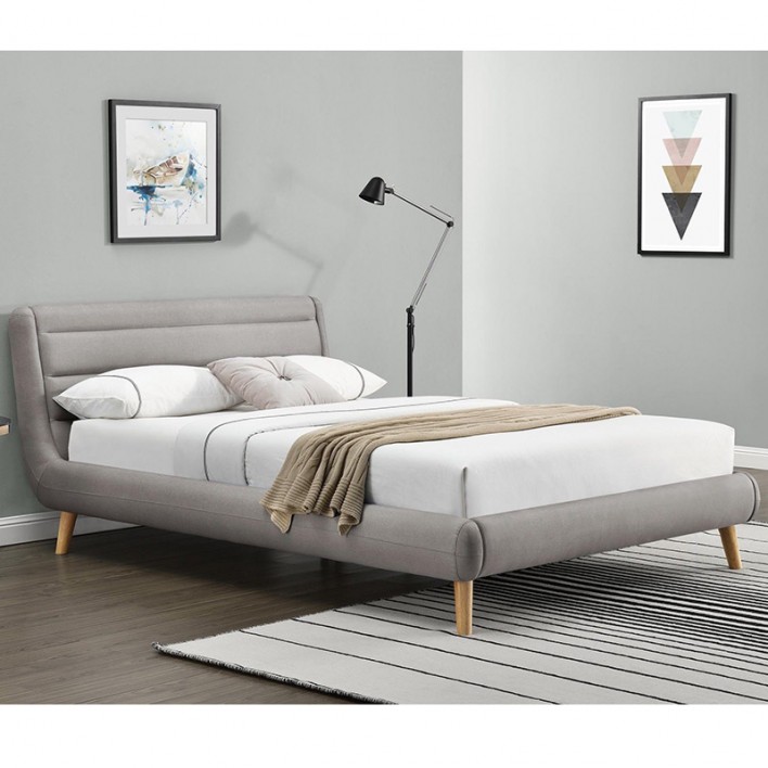  Кровать ELANDA HALMAR 140 (светло-серый) - Halmar 