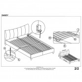Кровать SANDY HALMAR 160 (белый)