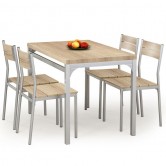 Купити Комплект обідній HALMAR стіл та стільці MALCOLM (дуб сонома) - Halmar в Херсоні