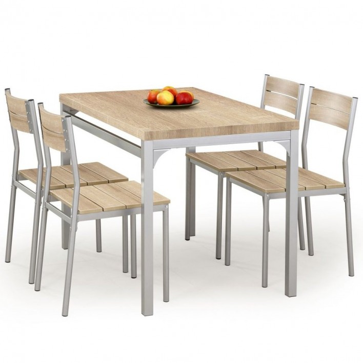 Купити Комплект обідній HALMAR стіл та стільці MALCOLM (дуб сонома) - Halmar в Херсоні
