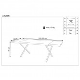 Стол обеденный XAVIER и стулья K280 (5 шт) - Halmar 