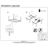 Стол обеденный FRYDERYK 160/240 и стулья CITRONE (4 шт)