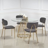  Стол обеденный LIVERPOOL и стулья K363 (4 шт) - Halmar 