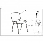 Крісло офісне ISO HALMAR (сірий)