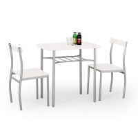Комплект обідній HALMAR стіл та стільці LANCE (білий)