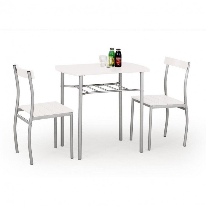 Купити Комплект обідній HALMAR стіл та стільці LANCE (білий) - Halmar в Херсоні