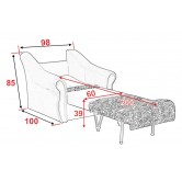 Купити Тибет крісло-ліжко зі вставками - Аліс меблі у Вінниці