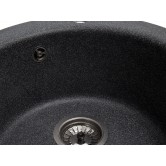 Купити Мийка Solid Поні D475 чорний (з отвором під змішувач) штучний камінь - Solid в Житомирі