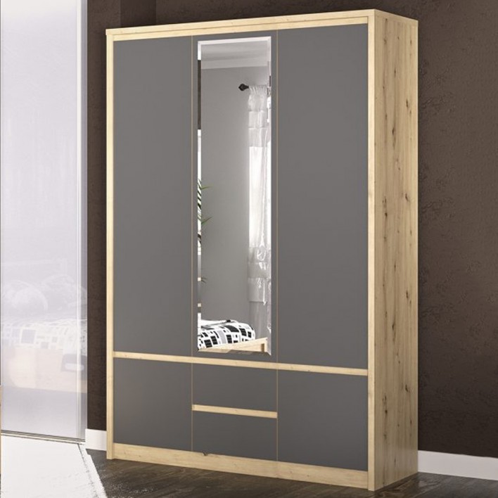 Купить Шкаф Доминика 3Д2Ш артисан/серый - Мебель Сервис в Житомире
