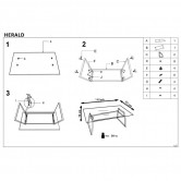 Купить Стол обеденный HERALD и стулья K387 (4 шт) - Halmar  в Николаеве