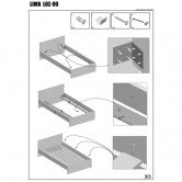 Купити Ліжко LIMA LOZ-90 HALMAR (дуб сонома) - Halmar 