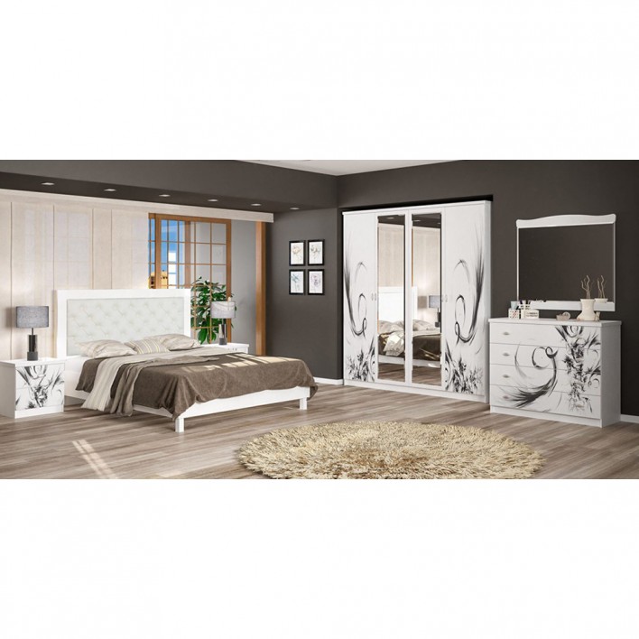 Спальня Ева 4Д белый - Мебель Сервис 