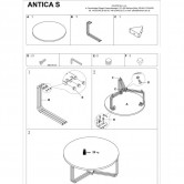 Комплект журнальних столів ANTICA M та ANTICA S HALMAR