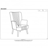 Купить Кресло DELGADO HALMAR (зеленый) - Halmar  в Николаеве