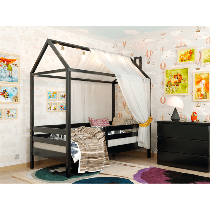 Купити Дитяче ліжко Хатинка Джеррі 80х190 Сосна - Венге - ARBOR в Дніпрі
