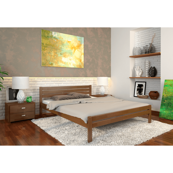 Купити Ліжко Роял 140х200 Сосна - Горіх - ARBOR в Дніпрі