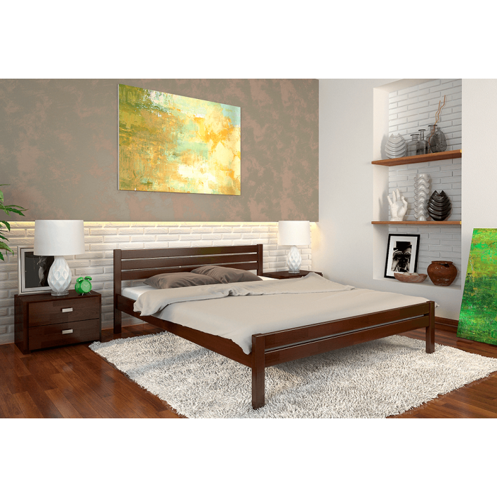 Купити Ліжко Роял 180х200 Сосна - Темний Горіх - ARBOR в Дніпрі
