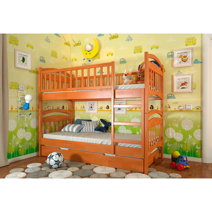 Купити Двоярусне дитяче ліжко Смайл 90х200 Сосна - Вільха - ARBOR в Херсоні