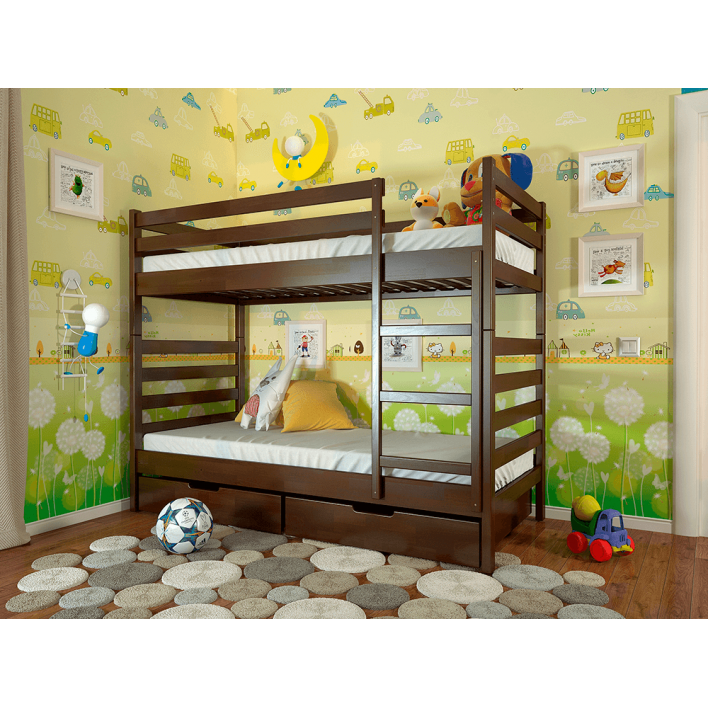 Купити Дитяче ліжко Ріо 80х200 Бук - Темний Горіх Ящик - ARBOR в Житомирі