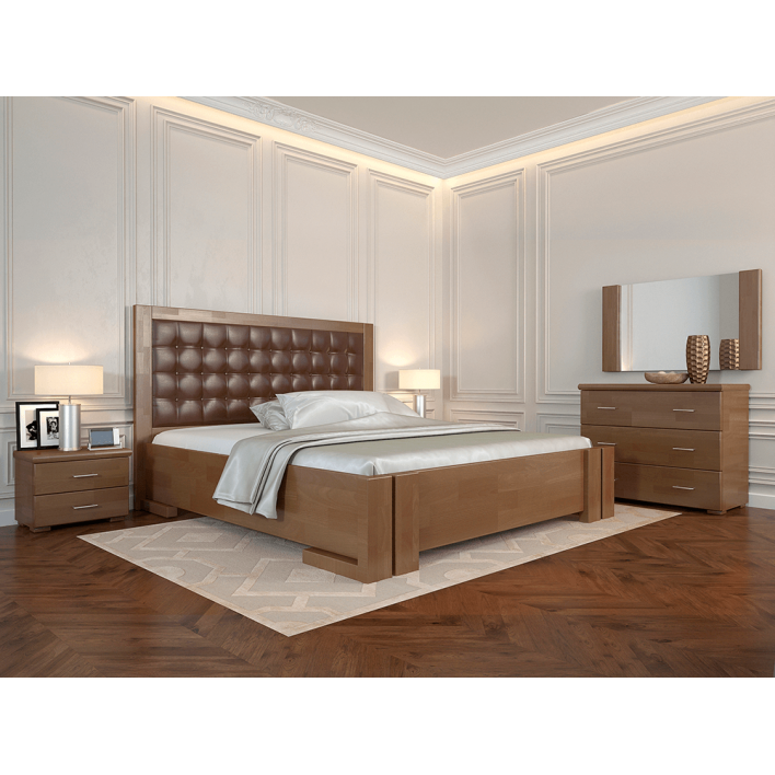 Купити Ліжко Амбер 180х200 Бук - Горіх Квадрат - ARBOR в Житомирі