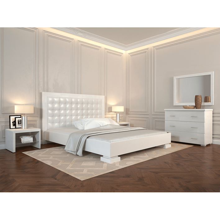 Купити Ліжко Подіум 160х190 Сосна - Білий Квадрат - ARBOR в Житомирі