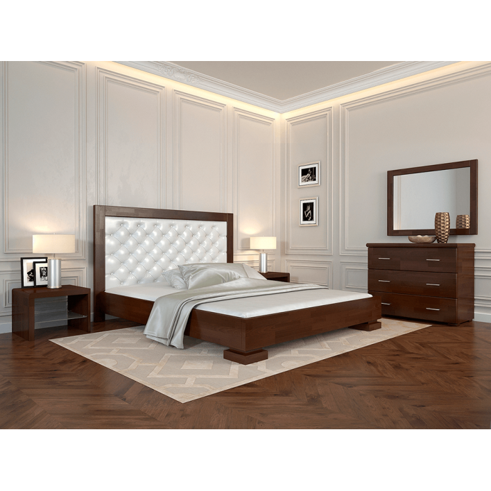 Купити Ліжко Подіум 160х200 Сосна - Горіх Темній Ромб - ARBOR в Харкові