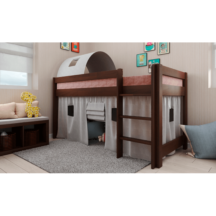 Купити Дитяче ліжко Адель 90х200 Сосна - Горіх Темний/Сірий - ARBOR в Дніпрі