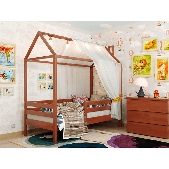  Купити Дитяче ліжко Хатинка Джеррі 80х190 Сосна - Яблуня - ARBOR 