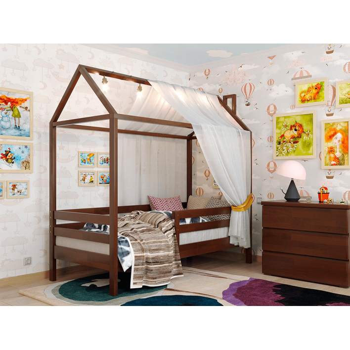 Купить Детская кровать Домик Джерри 80х190 Бук - Орех Темный - ARBOR в Виннице