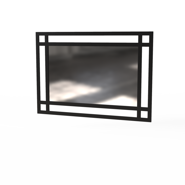 Зеркало Ascet Черный металлический каркас