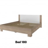 Ліжко №1495 дуб сонома/білий 180х200