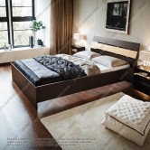 Купити Ліжко №48304 + Ламелі 160х200 Венге темний / Венге світлий - Фенікс в Миколаєві