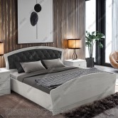 Купити Ліжко 160х200 з м'яким узголів'ям Діжон/Дуб крафт білий №59299 - Фенікс в Житомирі