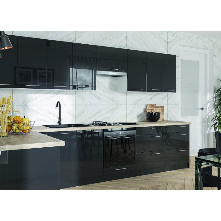  Кухня Гламур 1 в кольорі сірий глянець - Феникс 