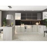 Купити Кухня Максі Варіант 8 у кольорі графіт - дуб крафт білий - Фенікс в Дніпрі