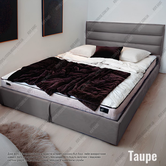 Купити М'яке ліжко №54572 180х200 Alure Taupe - Kairos в Миколаєві