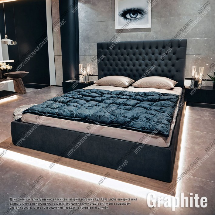 Купить Мягкая кровать №54588 160х200 Alure Graphite - Kairos в Виннице