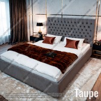 Мягкая кровать №54590 160х200 Alure Taupe