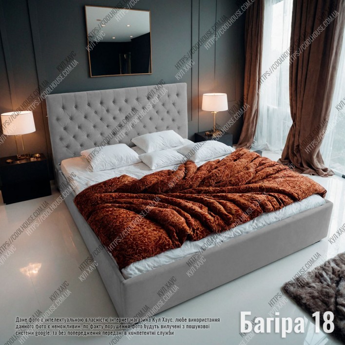 Купить Мягкая кровать №54602 180х200 Багира 18 - Kairos в Харькове