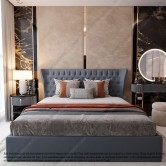  Мягкая кровать №54678 180х200 Alure Graphite - Kairos 