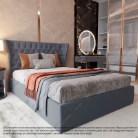 Мягкая кровать №54660 140х200 Alure Graphite