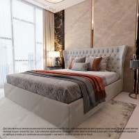 Мягкая кровать №54670 160х200 Alure Latte