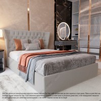 Мягкая кровать №54661 140х200 Alure Latte