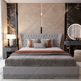  Купити М'яке ліжко №54671 160х200 Alure Taupe - Kairos 