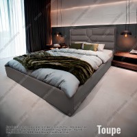 Мягкая кровать №54707 180х200 Alure Taupe