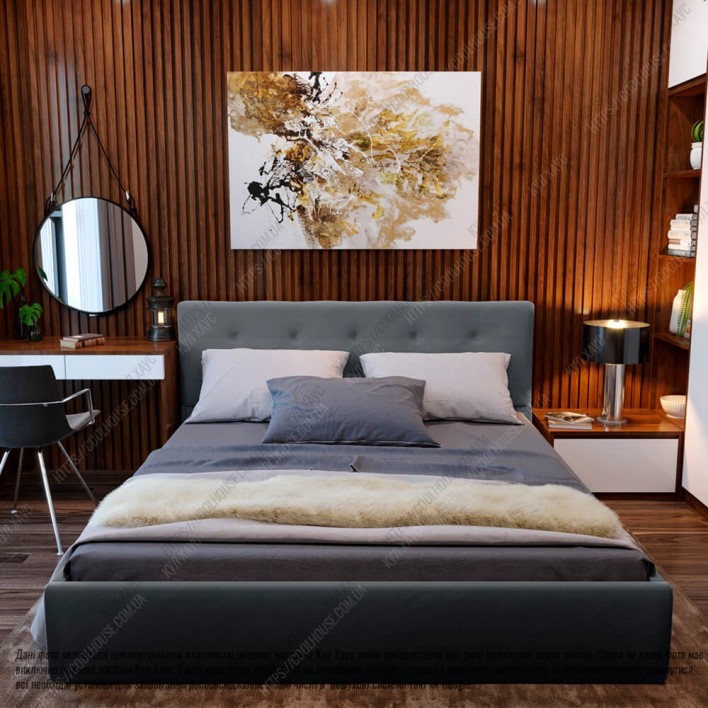 Купить Мягкая кровать №54732 180х200 Alure Graphite - Kairos в Херсоне