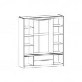 Шкаф 4Д2Ш Доминика (серый) - фабрики Мебель Сервис в Украине от производителя по низкой цене со склада