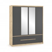 Купить Шкаф 4Д2Ш Доминика (серый) - Мебель Сервис в Житомире
