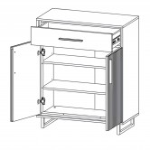 Комод 2Д1Ш Стелла